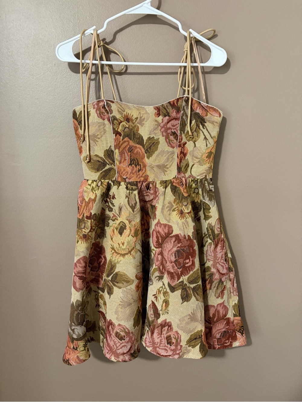 Jacquard Floral Mini Dress